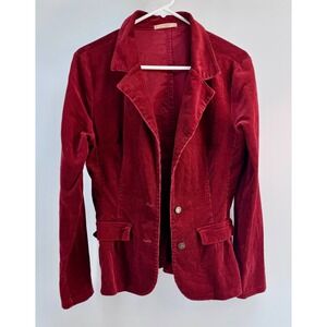 VTG Y2K Forever 21 Rust Corduroy Blazer Women M USA Stretch 2-Button Fall EUC